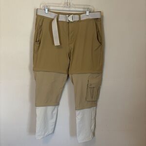 Outdoor Voices Men's RecTrek Zip-off Pants Tan White Gorp Core XL Hiking